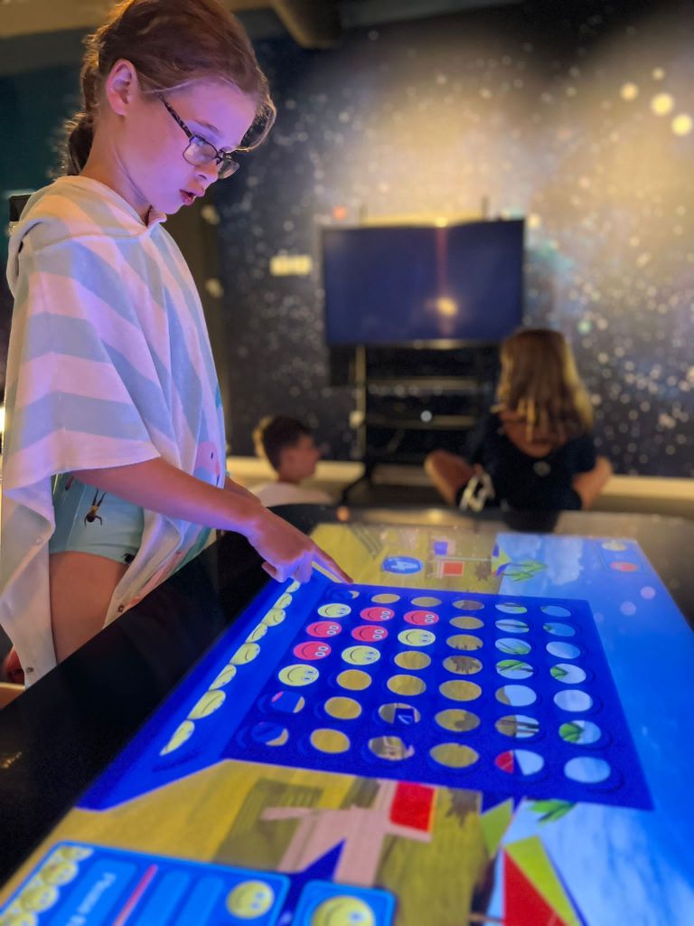 Children playing games at Luxury Family Campsite near Porec in Croatia.