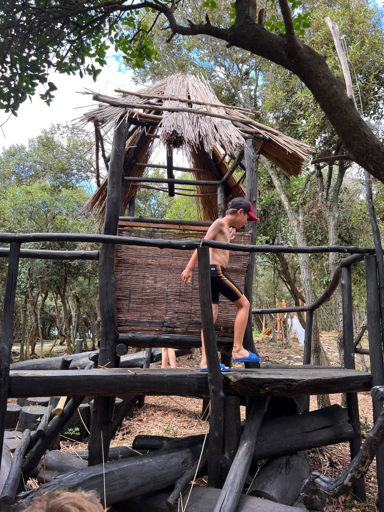 child exploring a private island retreat at a luxury family campsite in Croatia. Valamar Ista camping