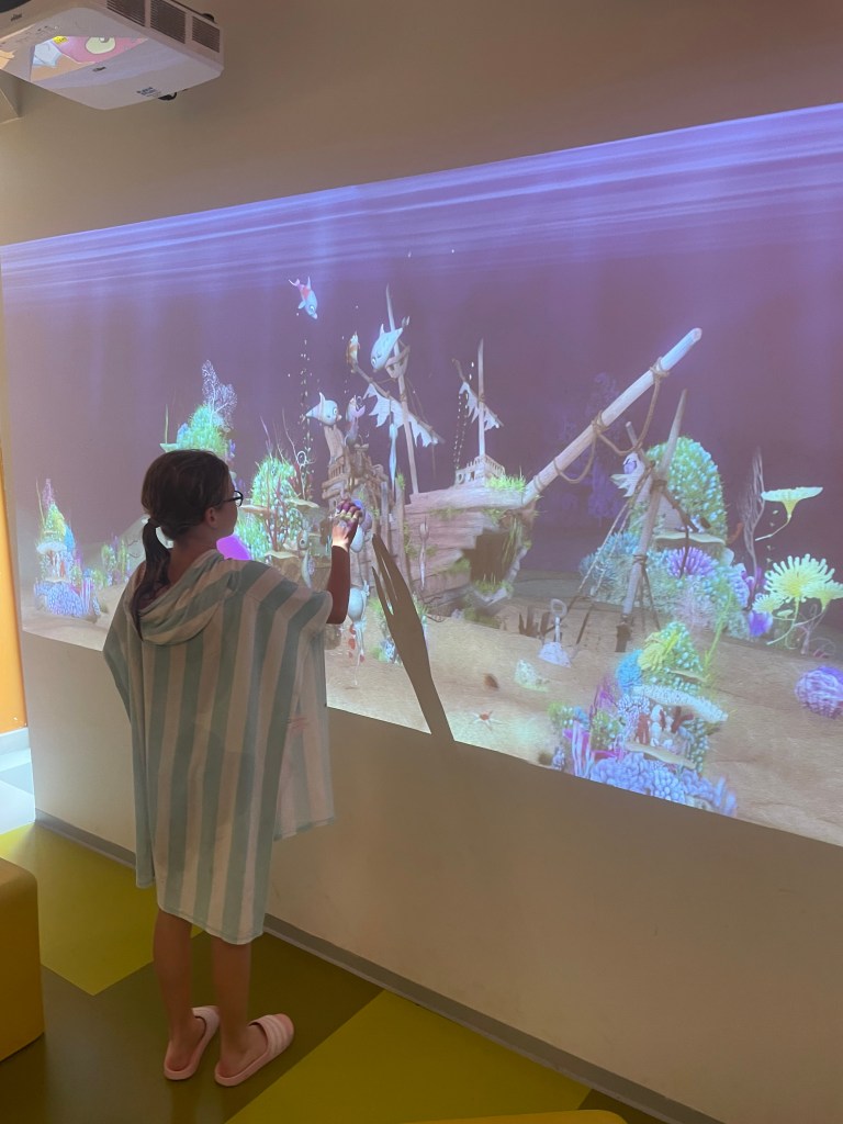 Interactive kids club game for children at the Valamar Istra Campsite