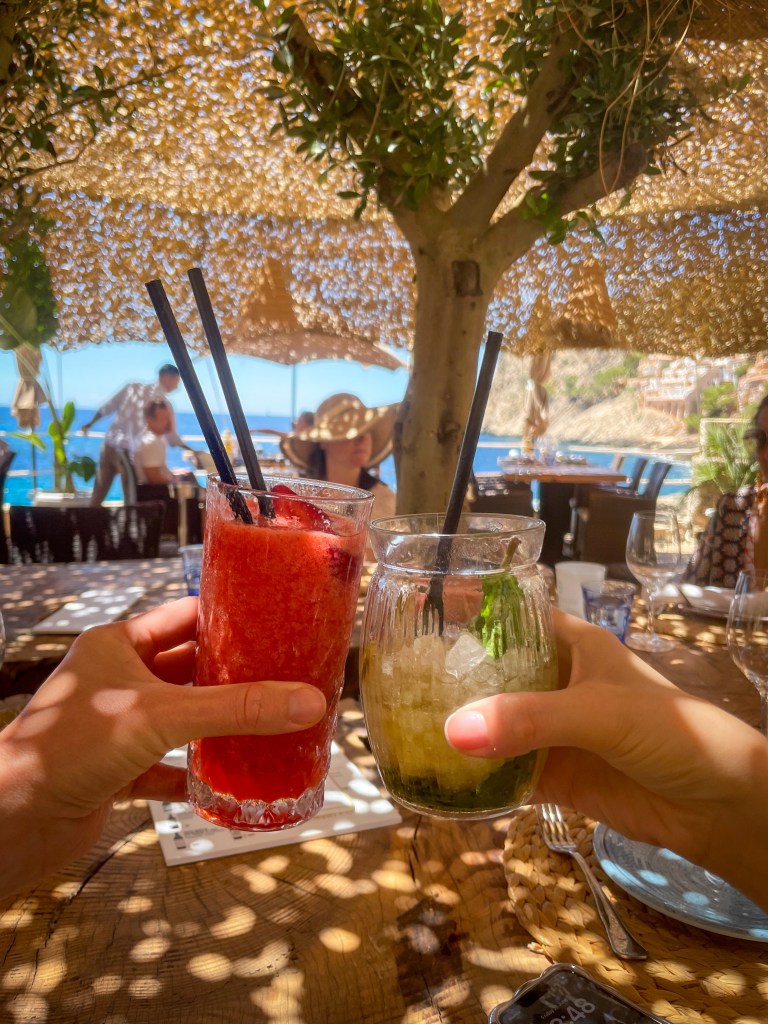 cocktails at gran folies beach club mallorca