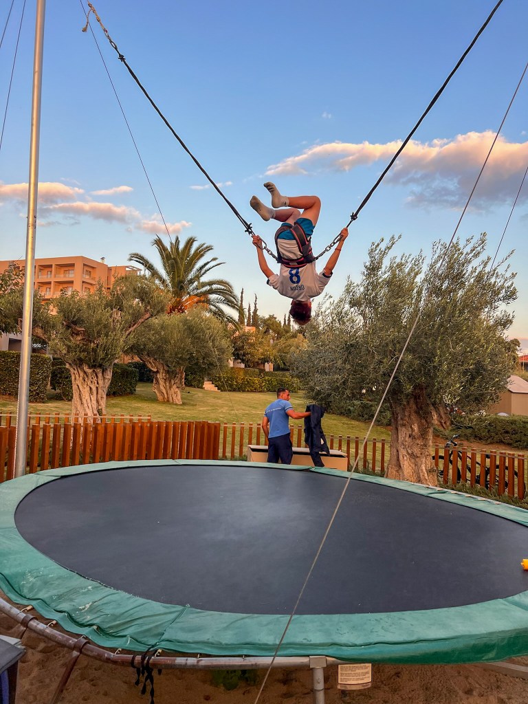 Trampoline park for children at Ikos Olivia