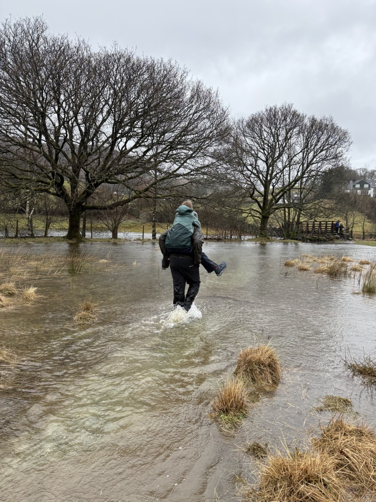 hiking in the lake district with kids winter walk