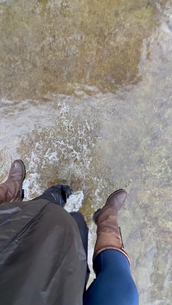hiking in the lake district with kids - very wet winter walk