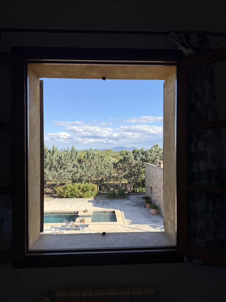 beautiful view from a private villa in mallorca
