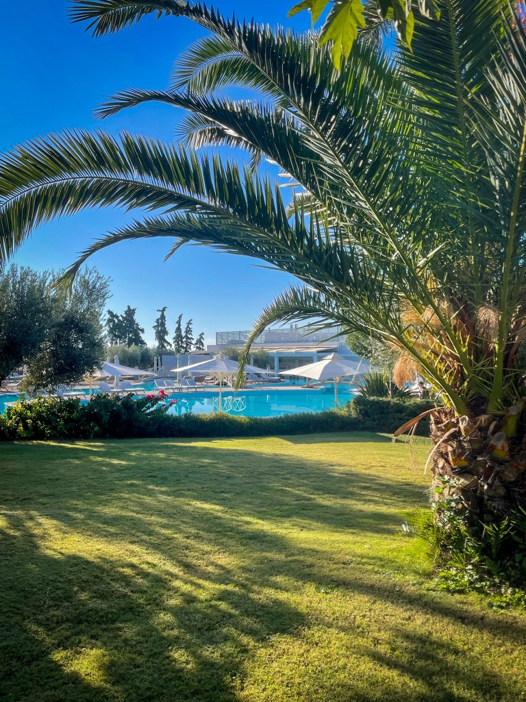 View from a garden view bungalow at Ikos Olivia